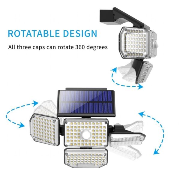 Immax 08481L LED Solární svítidlo | Studená bílá | 5W | Černá