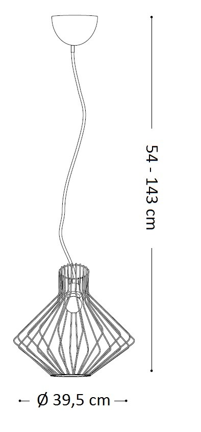Ideal lux 167497 Ampolla Nero Lustr | E27