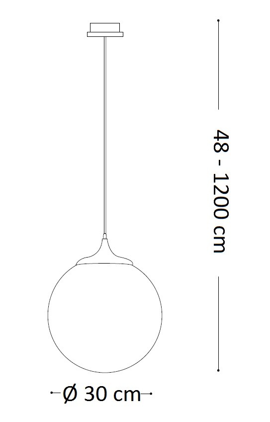 Ideal lux 160863 Boa Bianco Lustr | E27