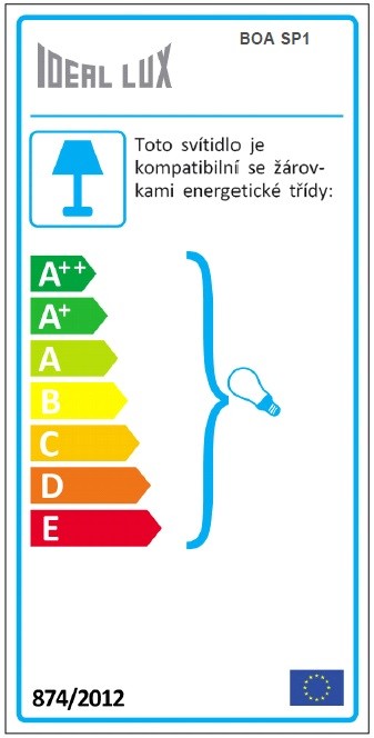 Ideal lux 160863 Boa Bianco Lustr | E27