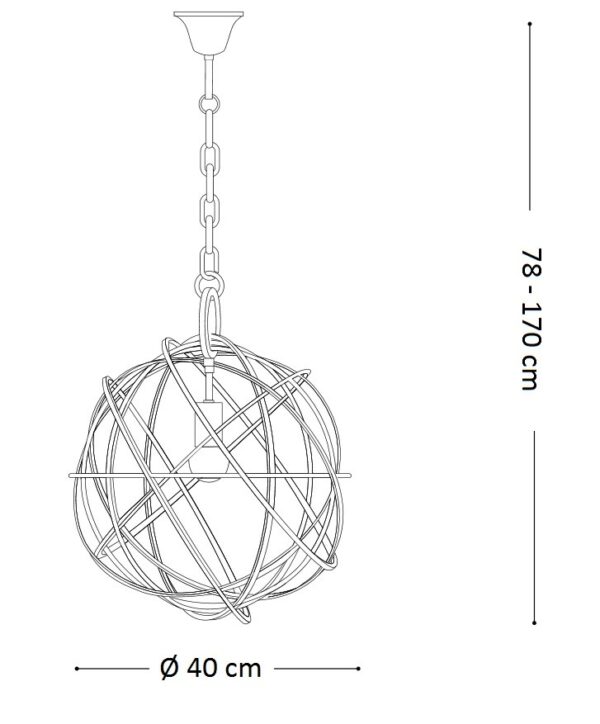 Ideal lux 155968 Konse Oro Lustr | E27
