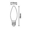 Rabalux 1298 Filament-LED LED žárovka E14 | Teplá bílá | 6W