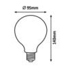 Rabalux 1381 Filament-LED LED žárovka E27 | Teplá bílá | 8W