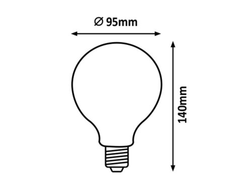 Rabalux 1381 Filament-LED LED žárovka E27 | Teplá bílá | 8W