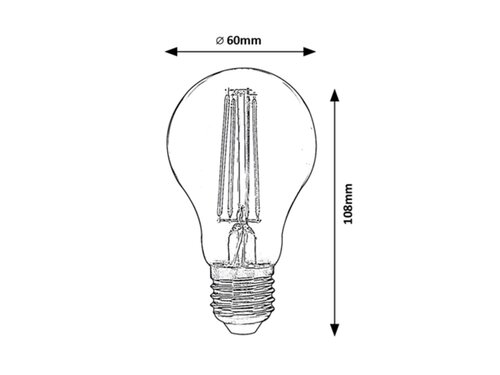 Rabalux 1513 Filament-LED Smart LED Smart žárovka E27 | Variabilní | Stmívatelné | 6W
