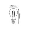 Rabalux 1551 Filament-LED LED žárovka E27 | Přírodní bílá | Stmívatelné | 7,2W