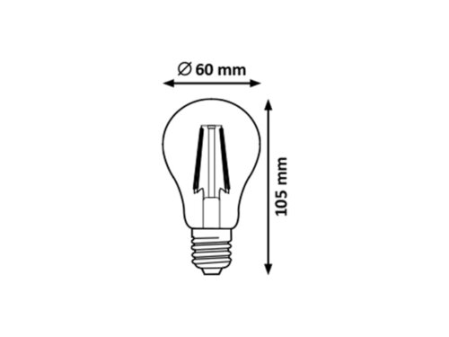 Rabalux 1551 Filament-LED LED žárovka E27 | Přírodní bílá | Stmívatelné | 7,2W