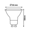 Rabalux 1574 SMD-LED LED žárovka GU10 | Teplá bílá | Stmívatelné | 6W