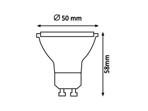 Rabalux 1574 SMD-LED LED žárovka GU10 | Teplá bílá | Stmívatelné | 6W
