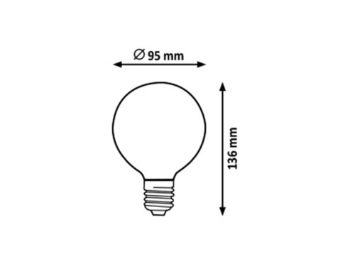 Rabalux 1658 Filament-LED LED žárovka E27 | Teplá bílá | 5,4W