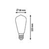 Rabalux 1659 Filament-LED LED žárovka E27 | Teplá bílá | 5,4W