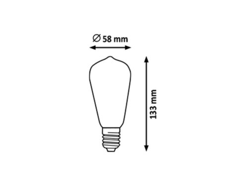 Rabalux 1659 Filament-LED LED žárovka E27 | Teplá bílá | 5,4W