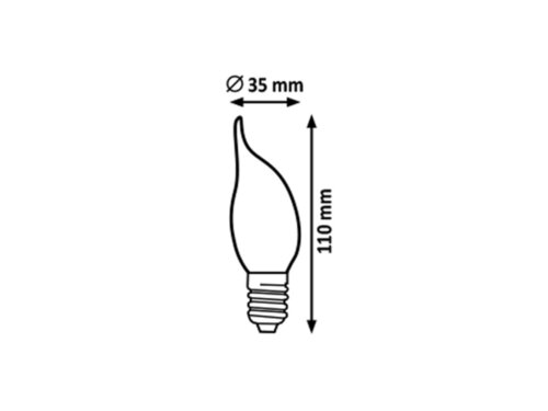 Rabalux 1693 Filament-LED LED žárovka E14 | Přírodní bílá | 42W