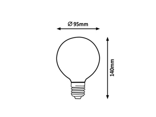 Rabalux 1939 Filament-LED LED žárovka E27 | Přírodní bílá | 12W
