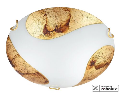 Rabalux 1941 Art gold Klasická stropnice | E27 | Barevný kov | Bílá | Zlatá