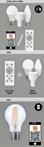 Rabalux 1979 SMD-LED Smart LED Smart žárovka GU10 | RGB | Variabilní | Stmívatelné | 5W | Bílá