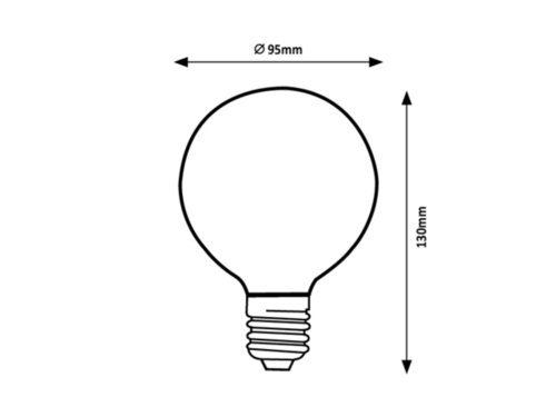 Rabalux 1989 Filament-LED LED Smart žárovka E27 | RGB | Teplá bílá | Stmívatelné | 4W