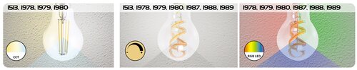 Rabalux 1989 Filament-LED LED Smart žárovka E27 | RGB | Teplá bílá | Stmívatelné | 4W