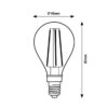 Rabalux 2016 Filament-LED LED žárovka E14 | Teplá bílá | 6W