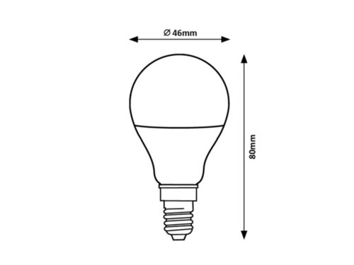 Rabalux 2070 SMD-LED LED žárovka E14 | Teplá bílá | Stmívatelné | 5W
