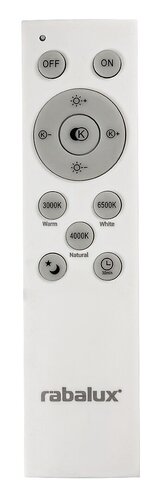 Rabalux 2131 Lupita LED Stropní svítidlo s ovladačem | Variabilní | Stmívatelné | 40W | Bílá | Kov | Stříbrná