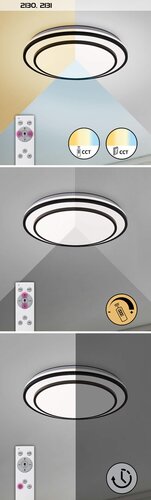 Rabalux 2131 Lupita LED Stropní svítidlo s ovladačem | Variabilní | Stmívatelné | 40W | Bílá | Kov | Stříbrná