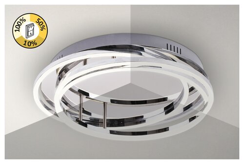 Rabalux 2183 Selena LED Moderní stropní svítidlo | Přírodní bílá | Stmívatelné | 40W | Chrom | Kov