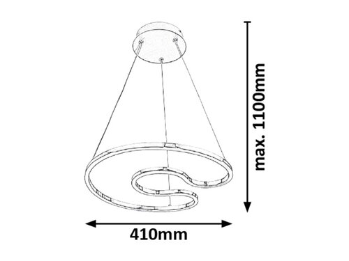 Rabalux 2190 Melora LED Moderní stropní svítidlo | Přírodní bílá | 30W | Chrom | Kov