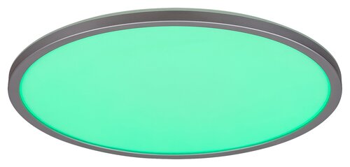 Rabalux 2290 Rasmus LED Stropní svítidlo s ovladačem | Přírodní bílá | RGB | Stmívatelné | 22W | Bílá | Kov | Stříbrná