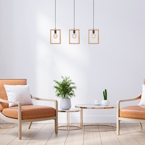 Rabalux 2292 Indigo Dřevěný lustr | E27 | Černá | Dřevo