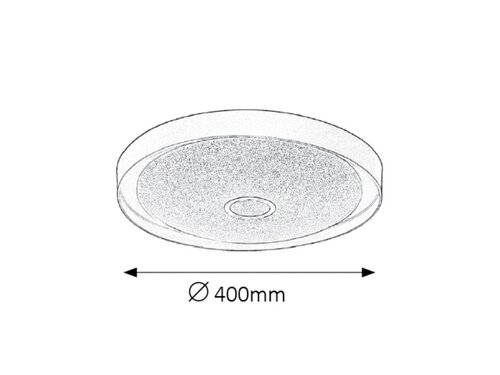 Rabalux 2297 LED Stropní svítidlo s ovladačem | Variabilní | 22W | Chrom | Kov