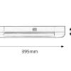 Rabalux 2306 Band light Pod linku | G13 | Teplá bílá | Kov | Stříbrná