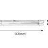 Rabalux 2307 Band light Pod linku | G13 | Teplá bílá | Kov | Stříbrná