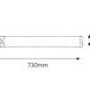 Rabalux 2327 Soft Pod linku | G13 | Teplá bílá | Kov | Stříbrná