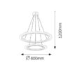 Rabalux 2429 Adrienne LED Moderní stropní svítidlo | Přírodní bílá | 62W | Kov | Stříbrná