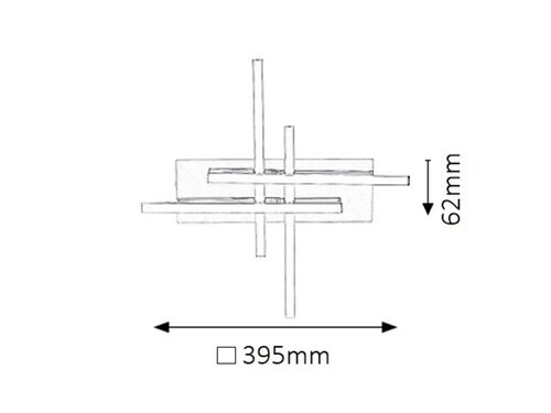 Rabalux 2478 Meredith LED Moderní stropní svítidlo | Přírodní bílá | 20W | Bílá | Chrom | Kov