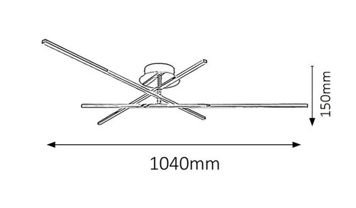 Rabalux 2479 Meredith LED Moderní stropní svítidlo | Přírodní bílá | 18W | Bílá | Chrom | Kov