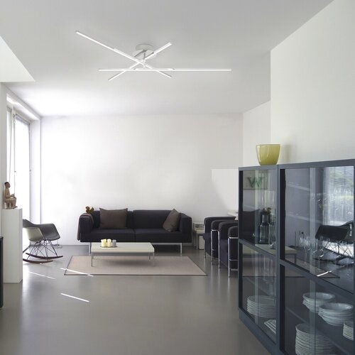Rabalux 2479 Meredith LED Moderní stropní svítidlo | Přírodní bílá | 18W | Bílá | Chrom | Kov