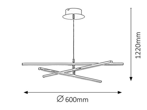 Rabalux 2480 Meredith LED Moderní stropní svítidlo | Přírodní bílá | 18W | Bílá | Chrom | Kov