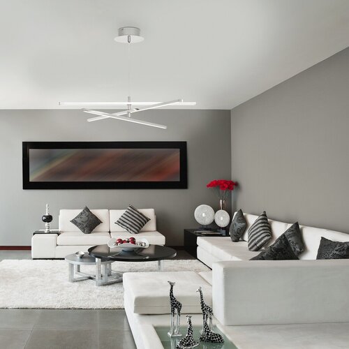 Rabalux 2480 Meredith LED Moderní stropní svítidlo | Přírodní bílá | 18W | Bílá | Chrom | Kov