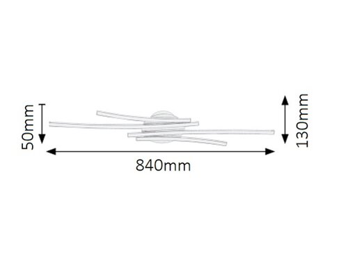 Rabalux 2481 Meredith LED Moderní stropní svítidlo | Přírodní bílá | 19,2W | Bílá | Chrom | Kov