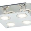 Rabalux 2511 Naomi LED stropní svítidlo | Teplá bílá | 5W | Bílá | Chrom | Kov