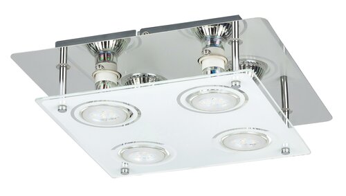 Rabalux 2511 Naomi LED stropní svítidlo | Teplá bílá | 5W | Bílá | Chrom | Kov