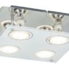Rabalux 2511 Naomi LED stropní svítidlo | Teplá bílá | 5W | Bílá | Chrom | Kov