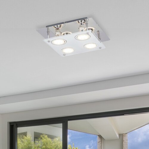 Rabalux 2511 Naomi LED stropní svítidlo | Teplá bílá | 5W | Bílá | Chrom | Kov
