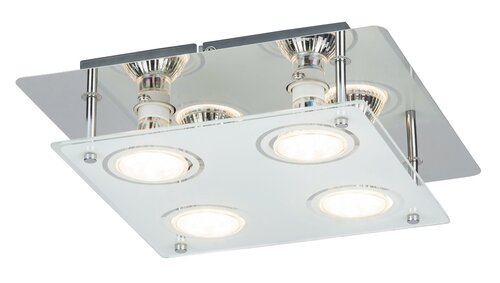 Rabalux 2511 Naomi LED stropní svítidlo | Teplá bílá | 5W | Bílá | Chrom | Kov
