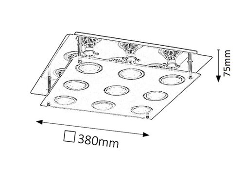 Rabalux 2517 Naomi LED stropní svítidlo | Teplá bílá | 5W | Bílá | Chrom | Kov