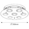 Rabalux 2518 Naomi LED stropní svítidlo | Teplá bílá | 5W | Bílá | Chrom | Kov
