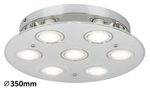 Rabalux 2518 Naomi LED stropní svítidlo | Teplá bílá | 5W | Bílá | Chrom | Kov