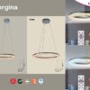 Rabalux 2565 Georgina LED Moderní stropní svítidlo | Přírodní bílá | 24W | Chrom | Kov